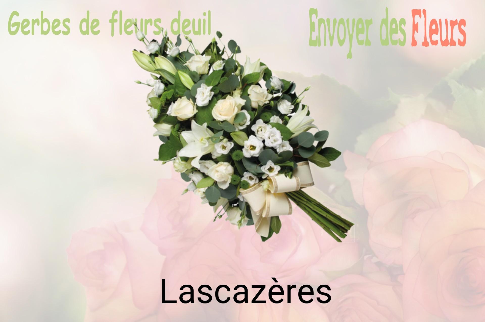 Gerbe de fleurs de deuil livrée à Lascazères